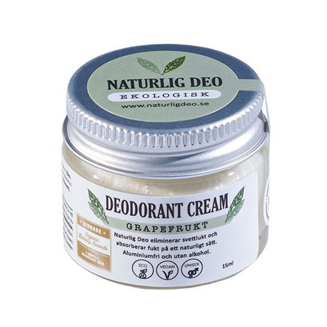 Huvudbild Ekologisk Deodorant Cream 15ml Grapefrukt