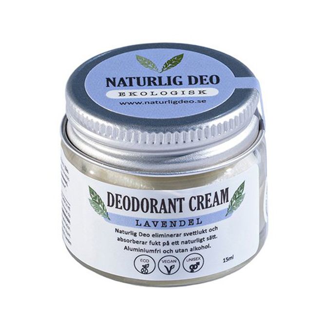 Huvudbild Ekologisk Deodorant Cream 15ml Lavendel