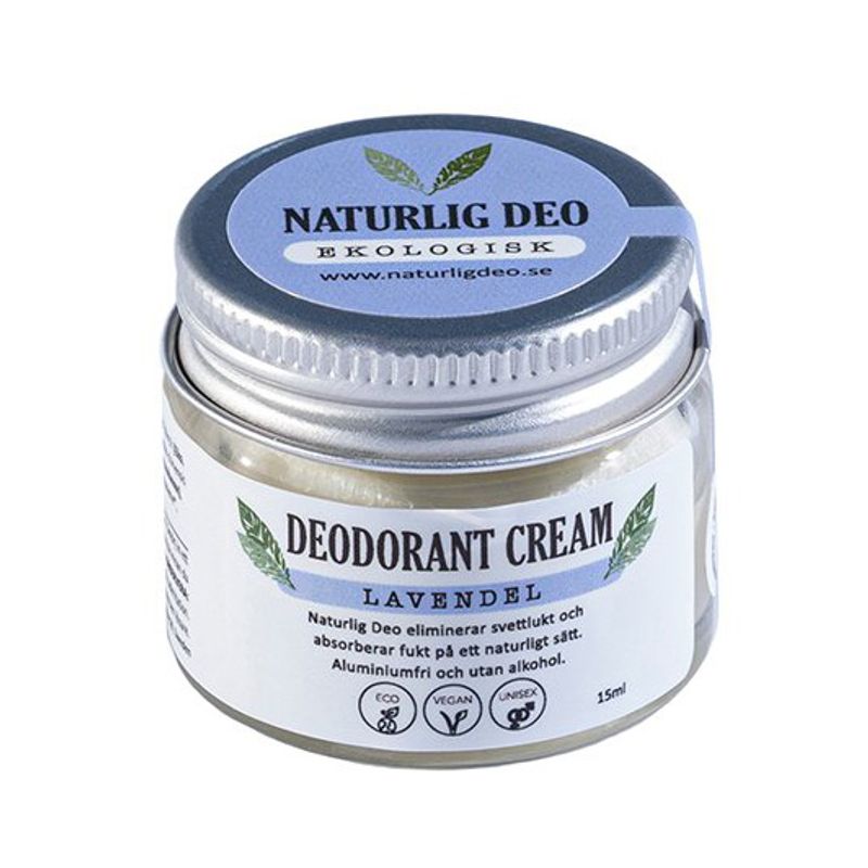 Ekologisk Deodorant Cream 15ml Lavendel