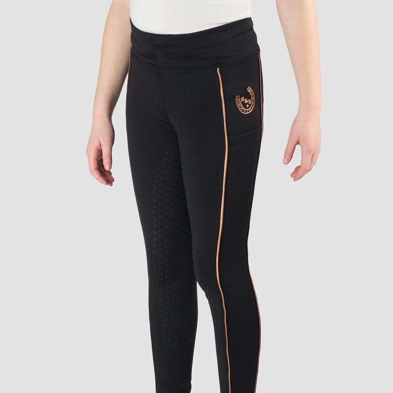 Ridtights Yuki Junior Svart/Rosé