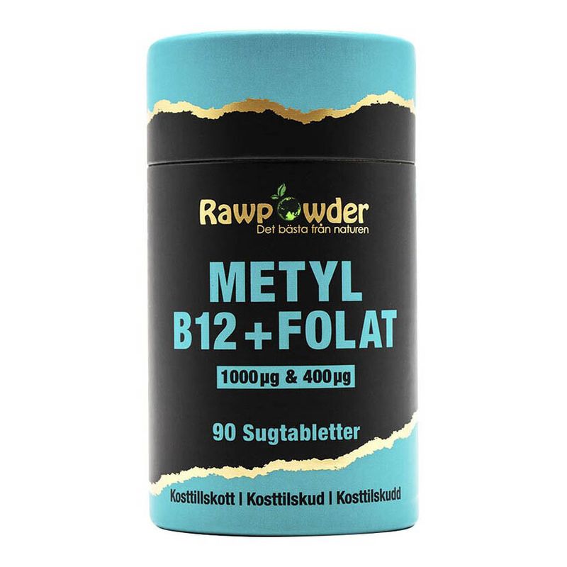 Metyl B12 1000μg + Folat 400μg 90 Sugtabletter