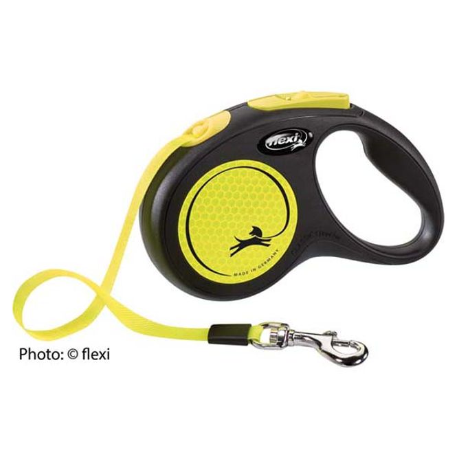 Huvudbild Flexi New NEON, band, S: 5 m, svart/neongul